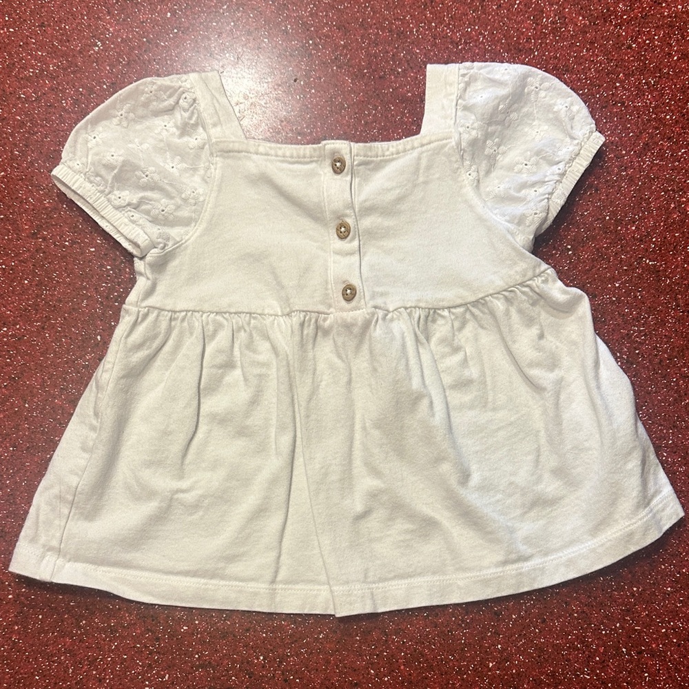Carter's White Buttoned Kids Blouse